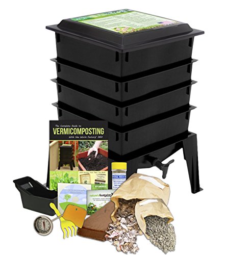 A side view of the Worm Factory 360 Worm composting bin